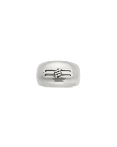 Balenciaga Bb Icon Signet Ring - White