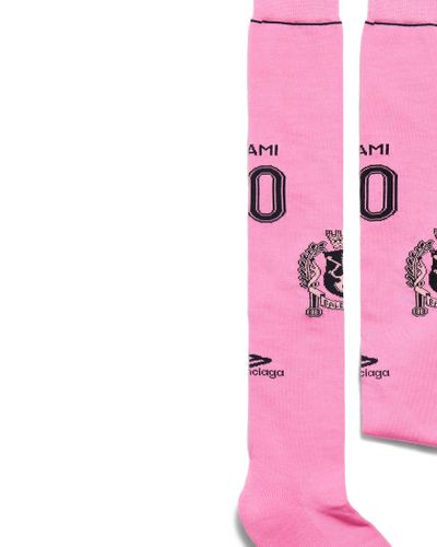 Balenciaga Miami Soccer High Socks - Pink