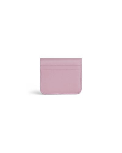 Balenciaga Cash Flap Coin And Card Holder - Pink