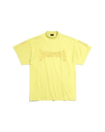 Balenciaga Darkwave T-shirt Oversized - Yellow