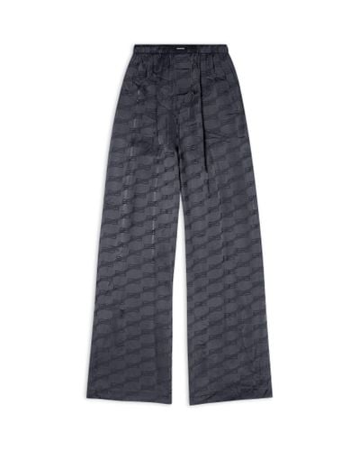 Balenciaga Bb Monogram Jacquard Pajama Shorts - Blue