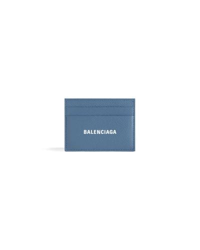 Balenciaga Portacarte con stampa - Blu