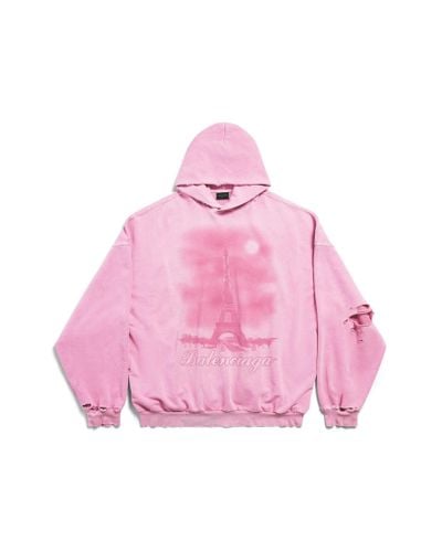 Balenciaga Paris moon oversized hoodie - Pink