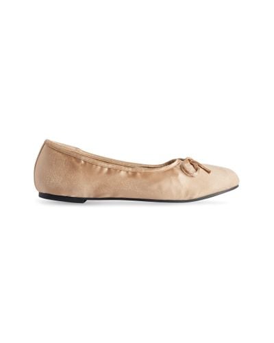 Balenciaga Leopold Ballerina Shoes - Natural