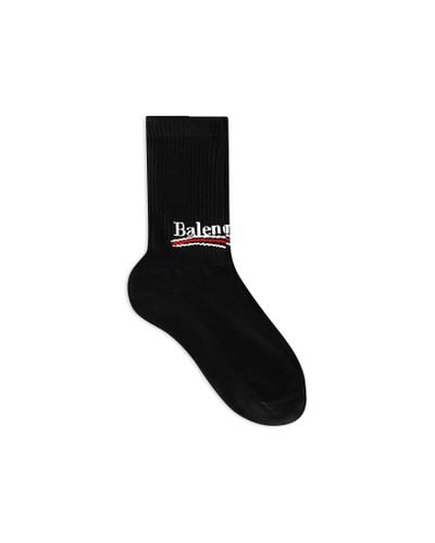 Balenciaga Political Campaign Tennis Socks - Black