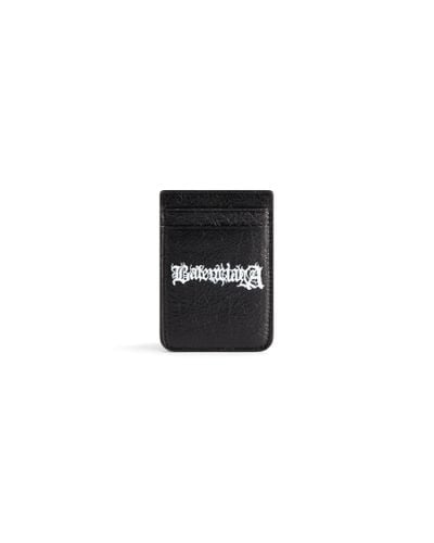 Balenciaga Cash Magnet Card Holder Diy Metal - Black