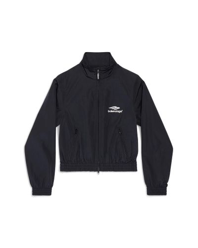 Balenciaga 3b Sports Icon Fitted Tracksuit Jacket - Blue
