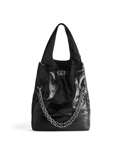 Balenciaga Monaco Large Chain Bag Plus - Black