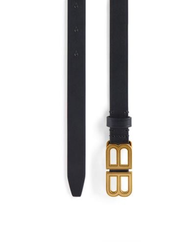 Balenciaga Bb Hourglass Thin Belt - Black