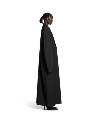 Balenciaga Cut Away Boxy Coat - Black