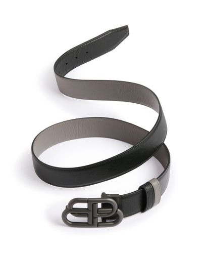 Balenciaga Bb Reversible Belt - Black