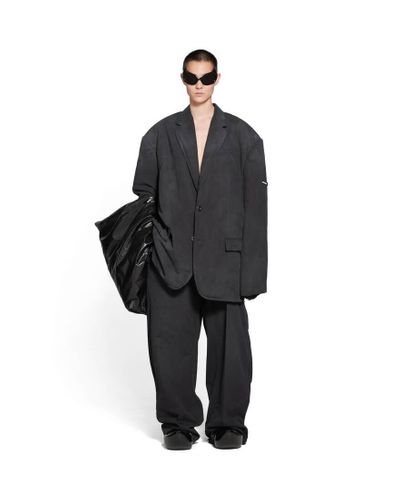 Balenciaga Minimal Cargo Tailored Jacket - Black
