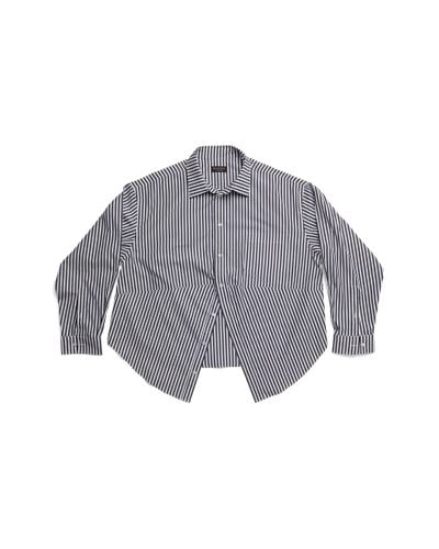 Balenciaga Camisa swing large fit - Gris