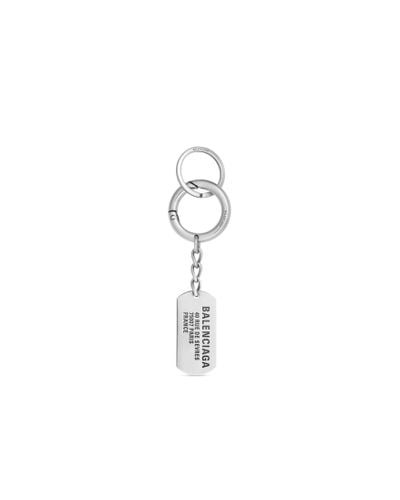 Balenciaga Tags Keychain - Metallic
