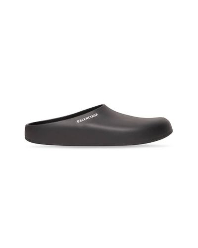 Balenciaga Clog Pool Slide Sandals - Black