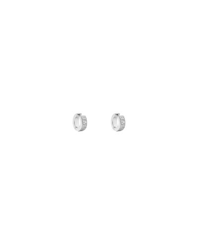 Balenciaga Logo hoop ohrringe - Weiß
