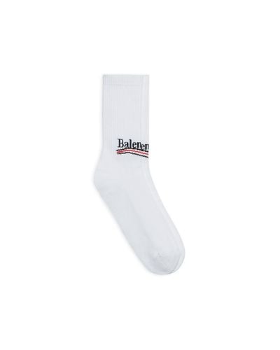 Balenciaga Political Campaign Tennis Socken - Weiß