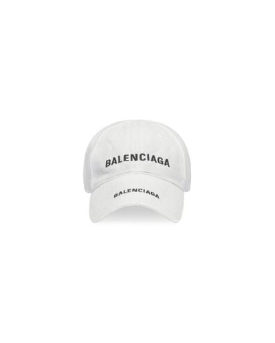 Balenciaga Gorra double logo - Blanco