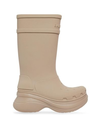 Balenciaga X Crocs Platform Boots - Natural