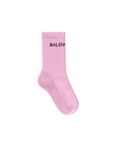 Balenciaga Intarsien-Socken mit Logo - Pink