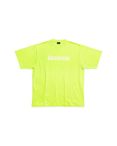 Balenciaga Camiseta caps boxy fit - Verde