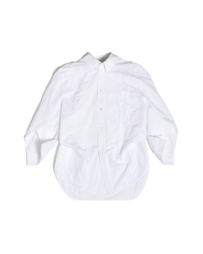 Balenciaga Diy Twisted Sleeve Shirt Large Fit - White