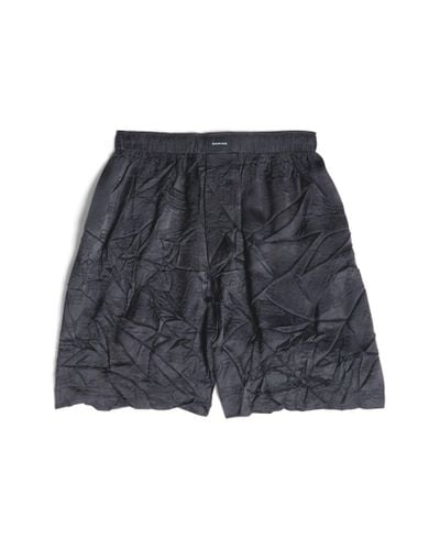 Balenciaga Bb Monogram Jacquard Pajama Shorts Black - Gray