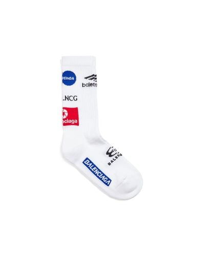 Balenciaga Top League Socks - White