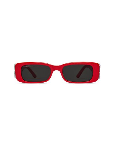 Balenciaga Dynasty Rectangle Sunglasses - Red