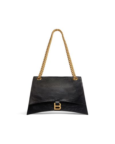 Balenciaga Crush Medium Chain Bag - Black