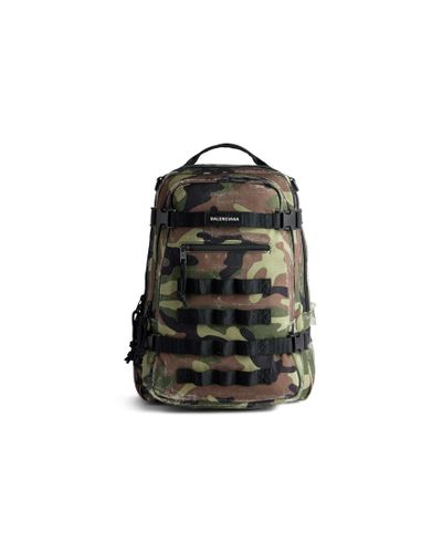 Balenciaga Army Space Small Backpack Camo Print - Black