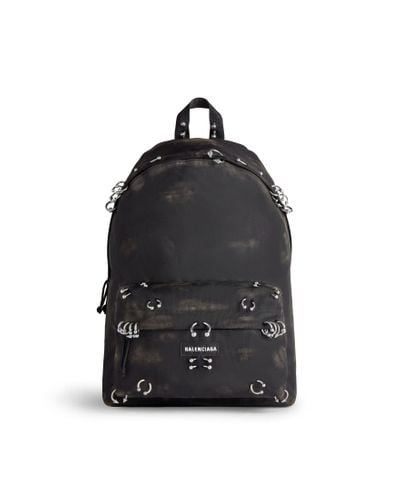 Balenciaga Explorer Backpack With Piercings - Black