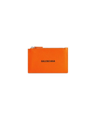 Balenciaga Cash Large Long Coin And Card Holder - Orange