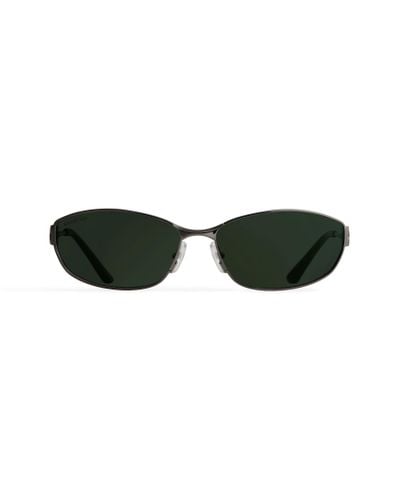 Balenciaga Mercury Oval Sunglasses - Green