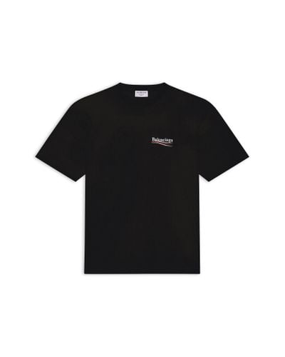 Balenciaga Camiseta a capas political campaign oversized - Negro