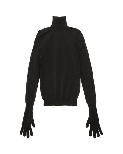 Balenciaga Pullover con guanti - Nero