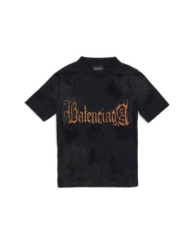 Balenciaga Camiseta Heavy Metal-artwork - Negro