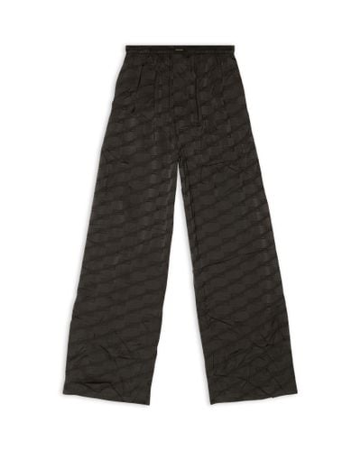 Balenciaga Bb Monogram Pajama Pants - Black