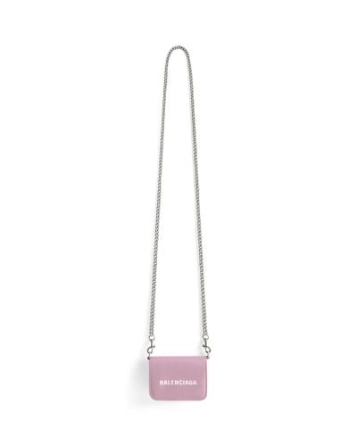 Balenciaga Cash Mini Wallet On Chain - Pink