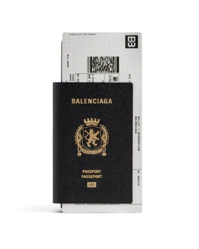 Balenciaga Passport Long Wallet 1 Ticket - Black