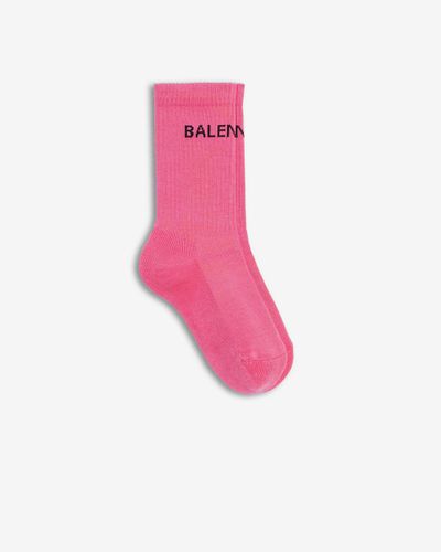 Balenciaga Cotton-blend Logo Socks - Pink