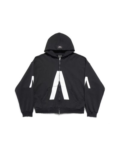 Balenciaga Music Archive Series Connected Zip-up Hoodie Medium Fit - Black