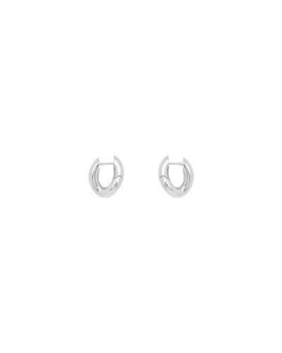 Balenciaga Loop Xxs Twisted Hoop Earrings - Metallic