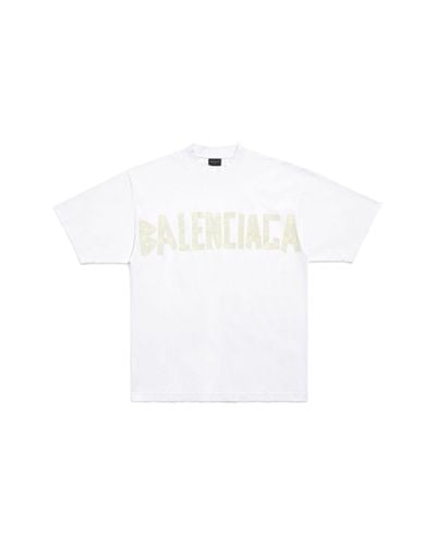 Balenciaga Tape type t-shirt medium fit - Weiß