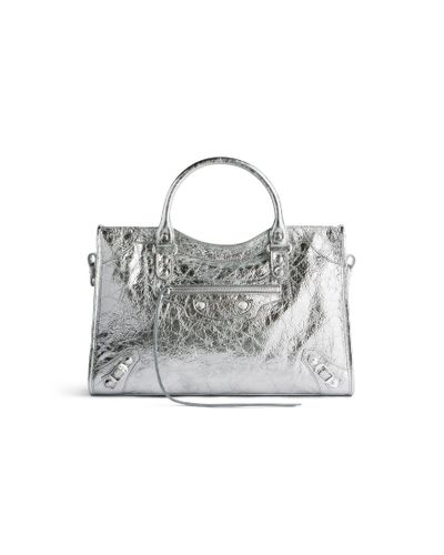 Balenciaga Le City Medium Bag Metallized - Gray