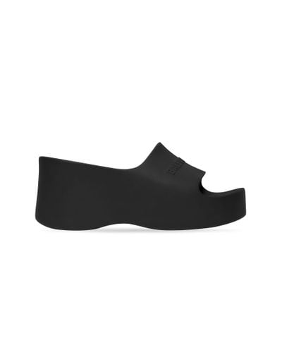 Balenciaga Chunky Wedge Sandal - Black