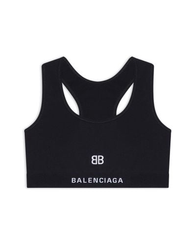Balenciaga Bb Logo Sports Bra - Black