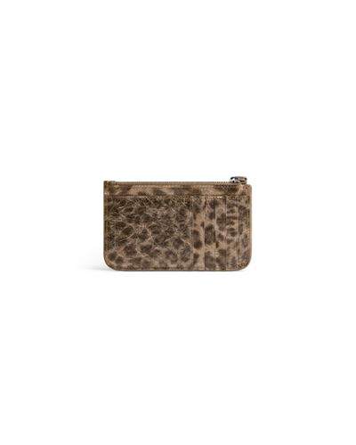 Balenciaga Le Cagole Long Coin And Card Holder With Leopard Print - Brown