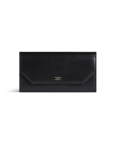 Balenciaga Envelope Long Wallet With Card Holder - Black