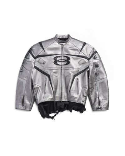 Balenciaga Unity Sports Icon Racer Jacket - Gray